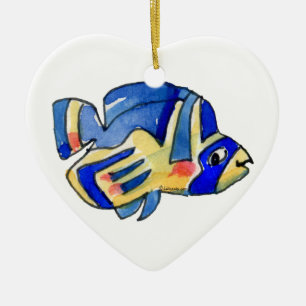 Adorno De Cerámica Personalizado azul mariposa