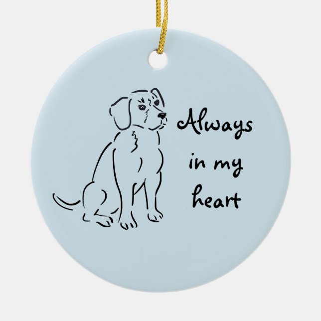 Adorno De Cerámica Personalizado Beagle Mascota Pérdida Keepsake por  (Frente)