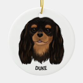 Adorno De Cerámica Personalizado Black and Tan Cavalier King Spaniel
