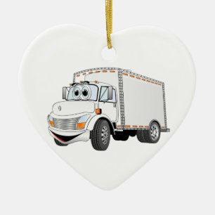 Adorno De Cerámica Personalizado blanco del camión de entrega