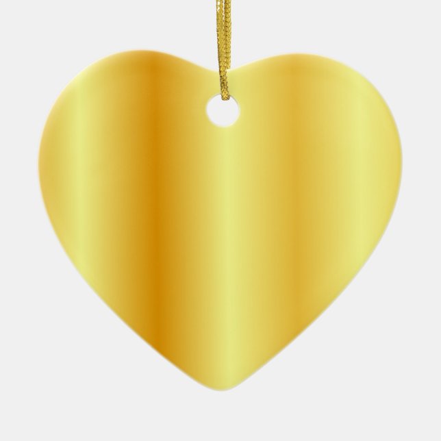 Adorno De Cerámica Personalizado Blank De Estilo Metálico De Faux Gol (Frente)