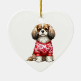 Adorno De Cerámica Personalizado Cavalier King Charles Spaniel Dog Va