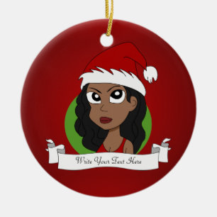 Adorno De Cerámica personalizado chica navidades