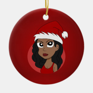 Adorno De Cerámica personalizado chica navidades