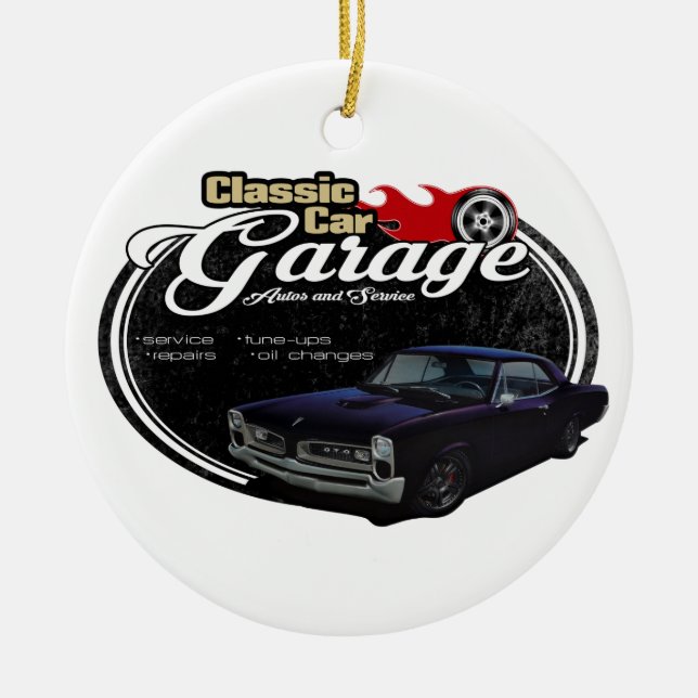 Adorno De Cerámica Personalizado clásico GTO del garaje del coche (Frente)
