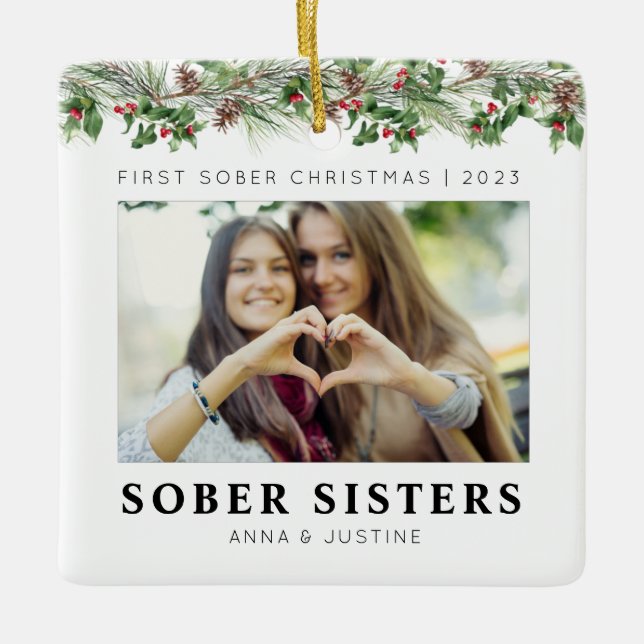 Adorno De Cerámica Personalizado Clásico Sober Hermanas Bestiman Navi (Anverso)