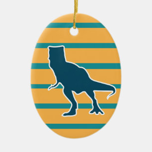Adorno De Cerámica Personalizado colorido de los dinosaurios T-rex