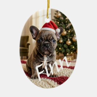 Adorno de cerámica personalizado con foto chic