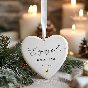 Adorno de cerámica personalizado Corazón de Oro Co