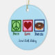 Adorno De Cerámica Personalizado curado de Peace Love Donuts (Izquierda)