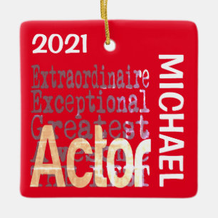 Adorno De Cerámica Personalizado de Actor Extraordinaire