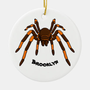 Adorno De Cerámica Personalizado de araña tarántula arenosa marrón y 