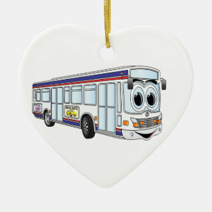 Adorno De Cerámica Personalizado de Autobuses de la Ciudad Blanca