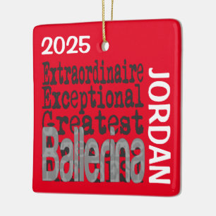 Adorno De Cerámica Personalizado de Ballerina Extraordinaire
