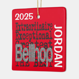 Adorno De Cerámica Personalizado de Bellhop Extraordinaire