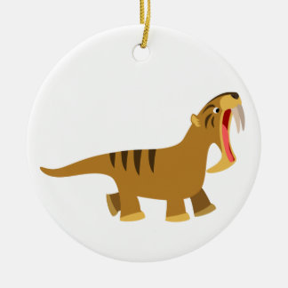 Adorno De Cerámica Personalizado de boca tierno Thylacosmilus Ornamen
