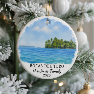 Adorno de cerámica personalizado de Bocas del Toro