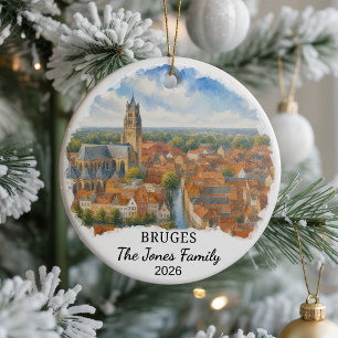 Adorno de cerámica personalizado de Brujas, regalo