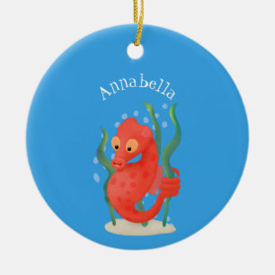 Adorno De Cerámica Personalizado de caballitos de mar de pepino