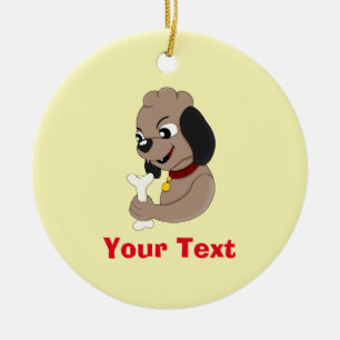 Adorno De Cerámica Personalizado de cachorros