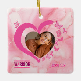 Adorno De Cerámica Personalizado de cáncer de mama moderno Nombre de 