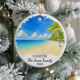 Adorno de cerámica personalizado de Cancún, México