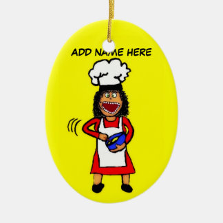 Adorno De Cerámica Personalizado de cocina femenina