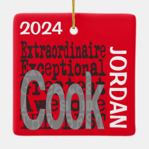 Adorno De Cerámica Personalizado de Cook Extraordinaire