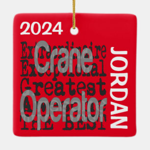 Adorno De Cerámica Personalizado de Crane Operator Extraordinaire