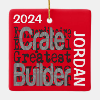 Adorno De Cerámica Personalizado de Crate Builder Extraordinaire