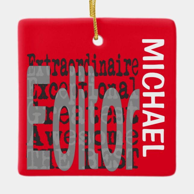 Adorno De Cerámica Personalizado de editor extraordinario (Anverso)