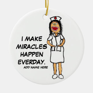 Adorno De Cerámica Personalizado de enfermería milagrosa