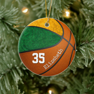 Adorno De Cerámica personalizado de espíritu del equipo de baloncesto