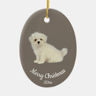 Adorno De Cerámica Personalizado de fecha Navidades de fotografía Mas