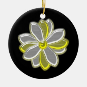 Adorno De Cerámica Personalizado de flores de Daisy brillante Cumplea