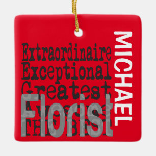 Adorno De Cerámica Personalizado de Florist Extraordinaire