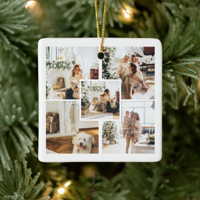 Adorno De Cerámica Personalizado de fotos y texto personalizado (Árbol)