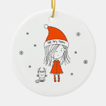 Personalizado de gatos de Santa Chica graciosa