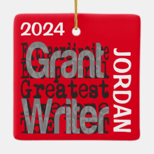 Adorno De Cerámica Personalizado de Grant Writer Extraordinaire