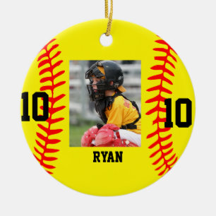 Adorno De Cerámica Personalizado de guión moderno Navidades fotográfi