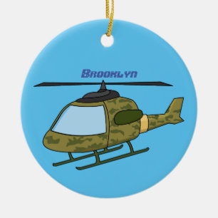 Adorno De Cerámica Personalizado de helicópteros de camoflage del ejé