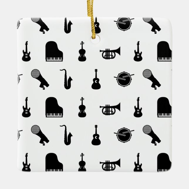 Adorno De Cerámica Personalizado de instrumentos musicales variados B (Anverso)