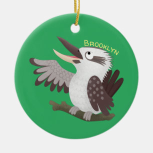 Adorno De Cerámica Personalizado de kookaburra gracioso
