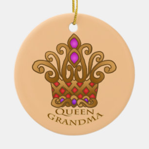 Adorno De Cerámica Personalizado de la abuela Reina