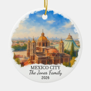 Adorno de cerámica personalizado de la Ciudad de M