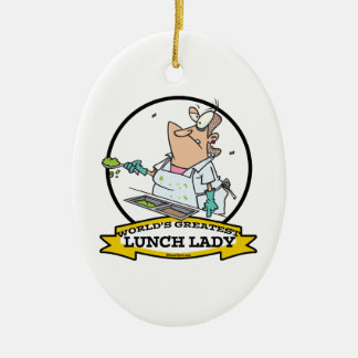 ADORNO DE CERÁMICA PERSONALIZADO DE LA SEÑORA MUNDIAL DE ALMUERZO MÁS