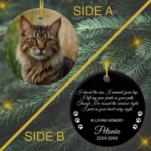 Adorno De Cerámica Personalizado de la simpatía por el gato Fotografí
