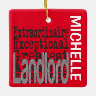 Adorno De Cerámica Personalizado de Landlord Extraordinaire