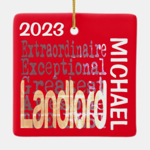 Adorno De Cerámica Personalizado de Landlord Extraordinaire