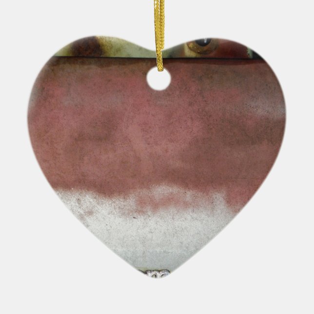 Adorno De Cerámica personalizado de lujo rosa y blanco (Frente)